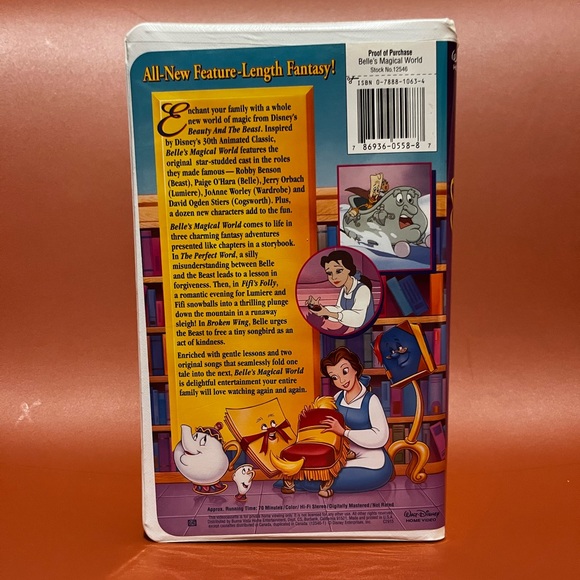1998 Disney Presents BELLE’S MAGICAL WORLD Vhs #12546 - Picture 5 of 15
